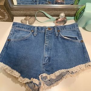 High waisted lace shorts!